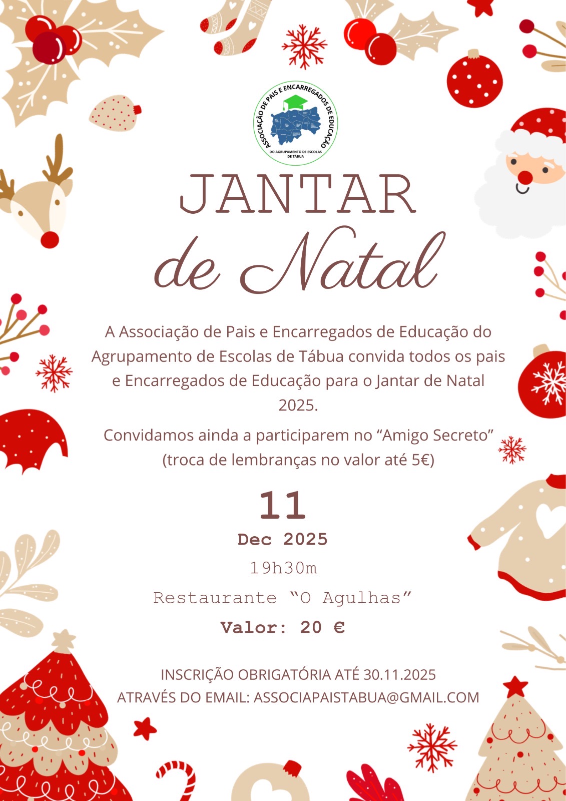 Cartaz do Jantar de Natal